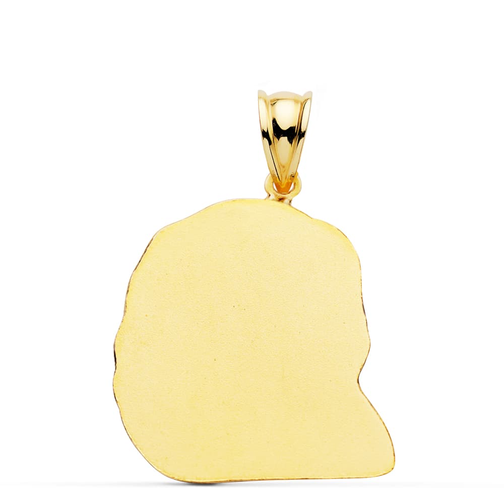 18K COLGANTE ORO AMARILLO CABEZA DE CRISTO 26X21 MM