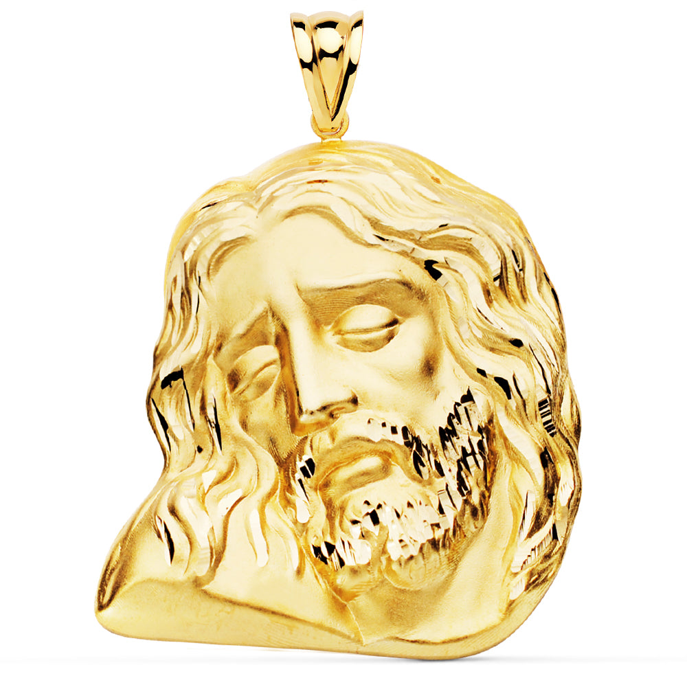 Colgante Cabeza de Cristo 42 x 35 mm de oro amarillo 18K
