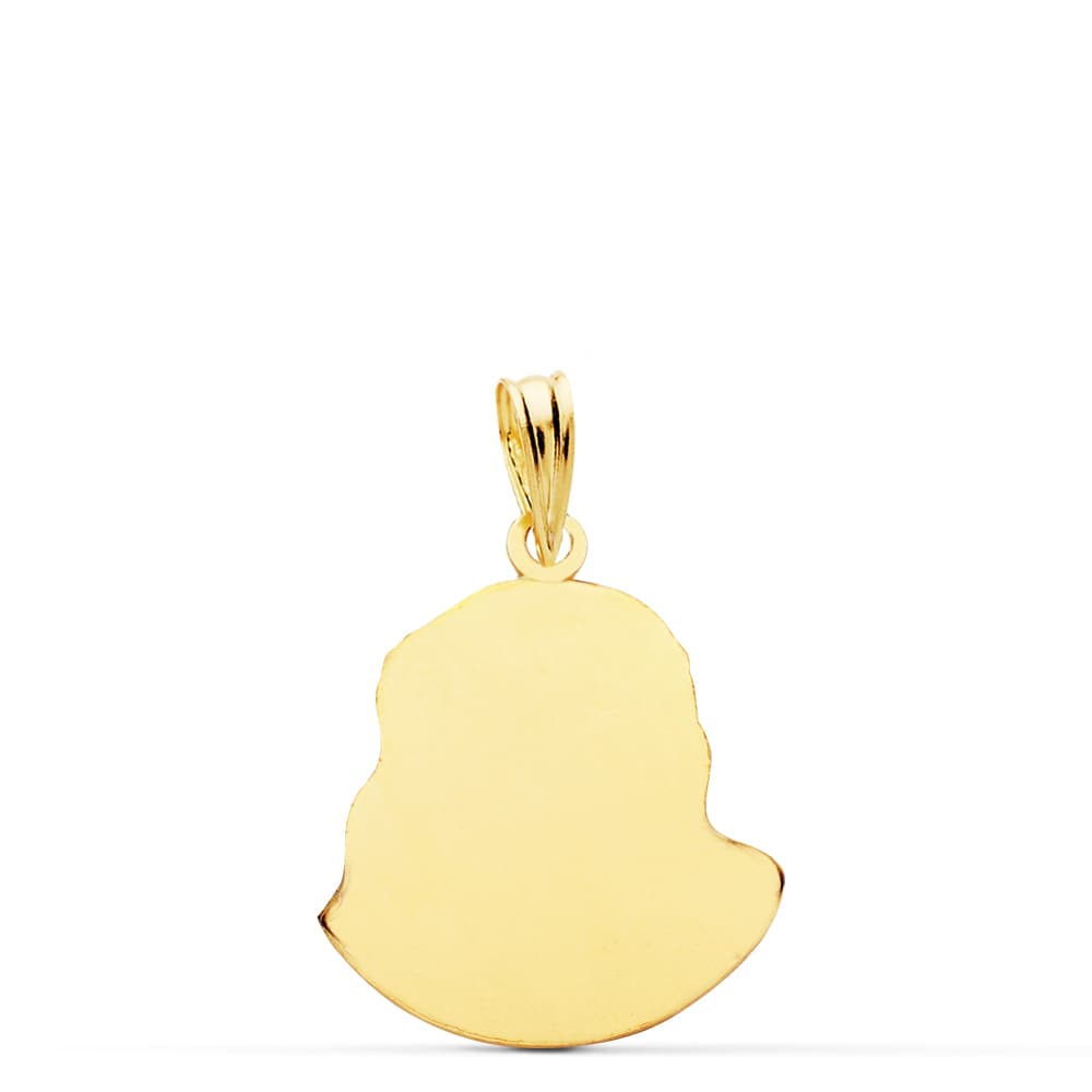 9K COLGANTE ORO AMARILLO CABEZA DE CRISTO DE MURILLO 20X16 MM