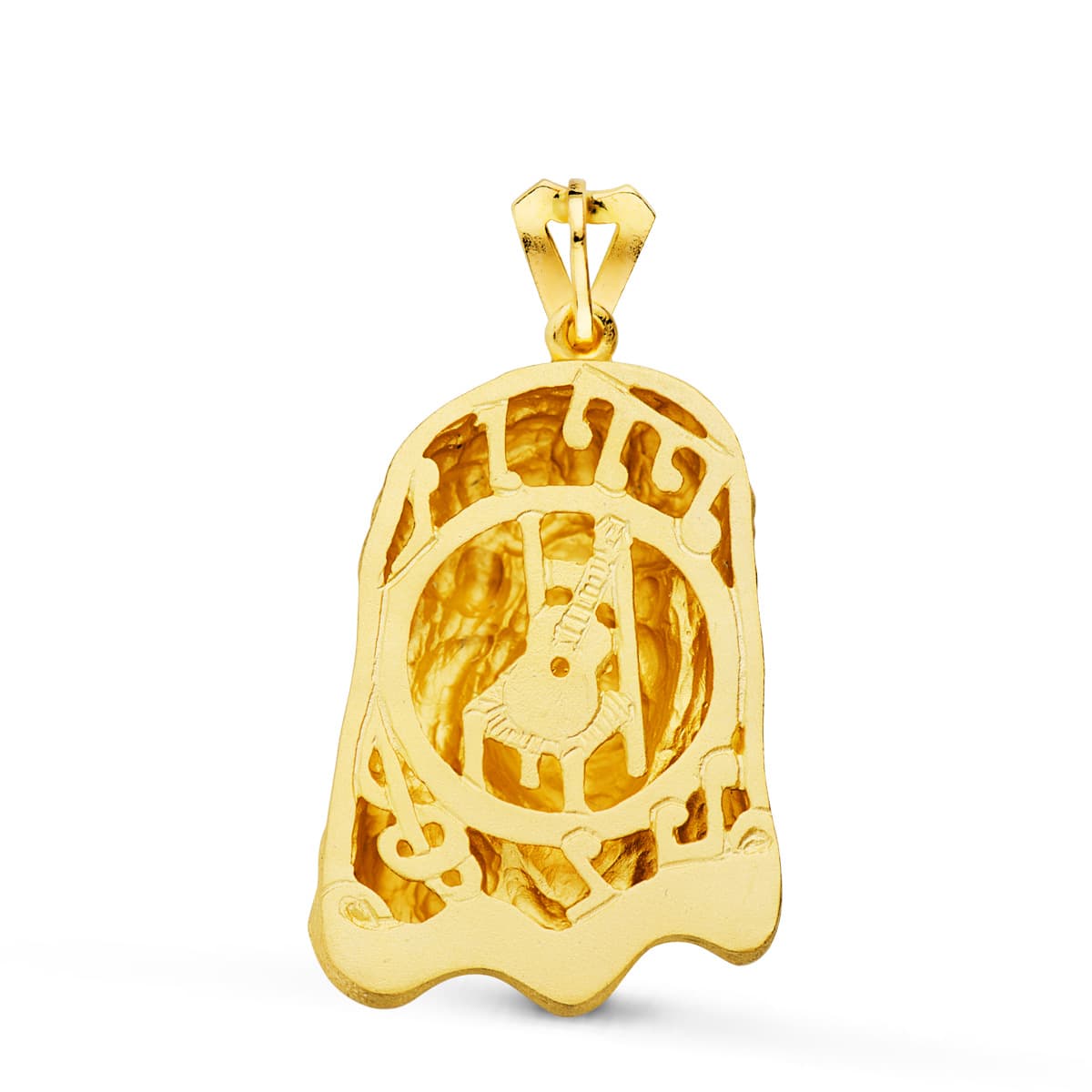 18K COLGANTE ORO AMARILLO CAMARON DE LA ISLA 36X25 MM