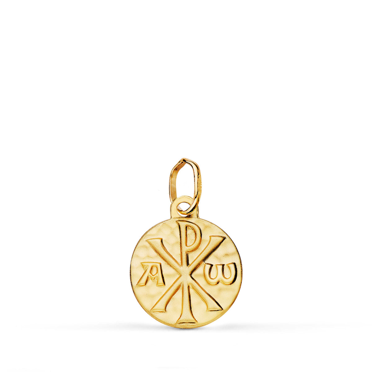 Medalla Cruz de Crismon Martele 12 mm de oro amarillo 18K