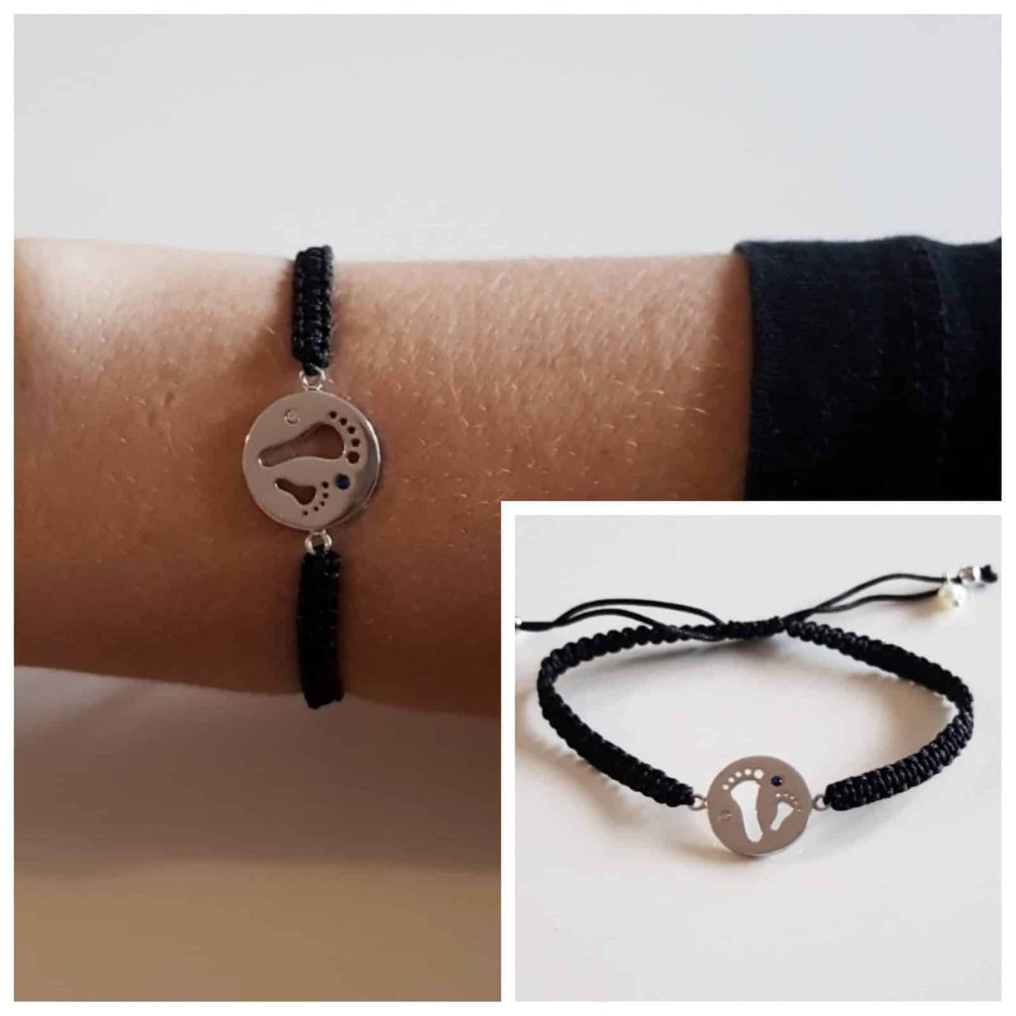 Pulsera pie unisex de plata de ley