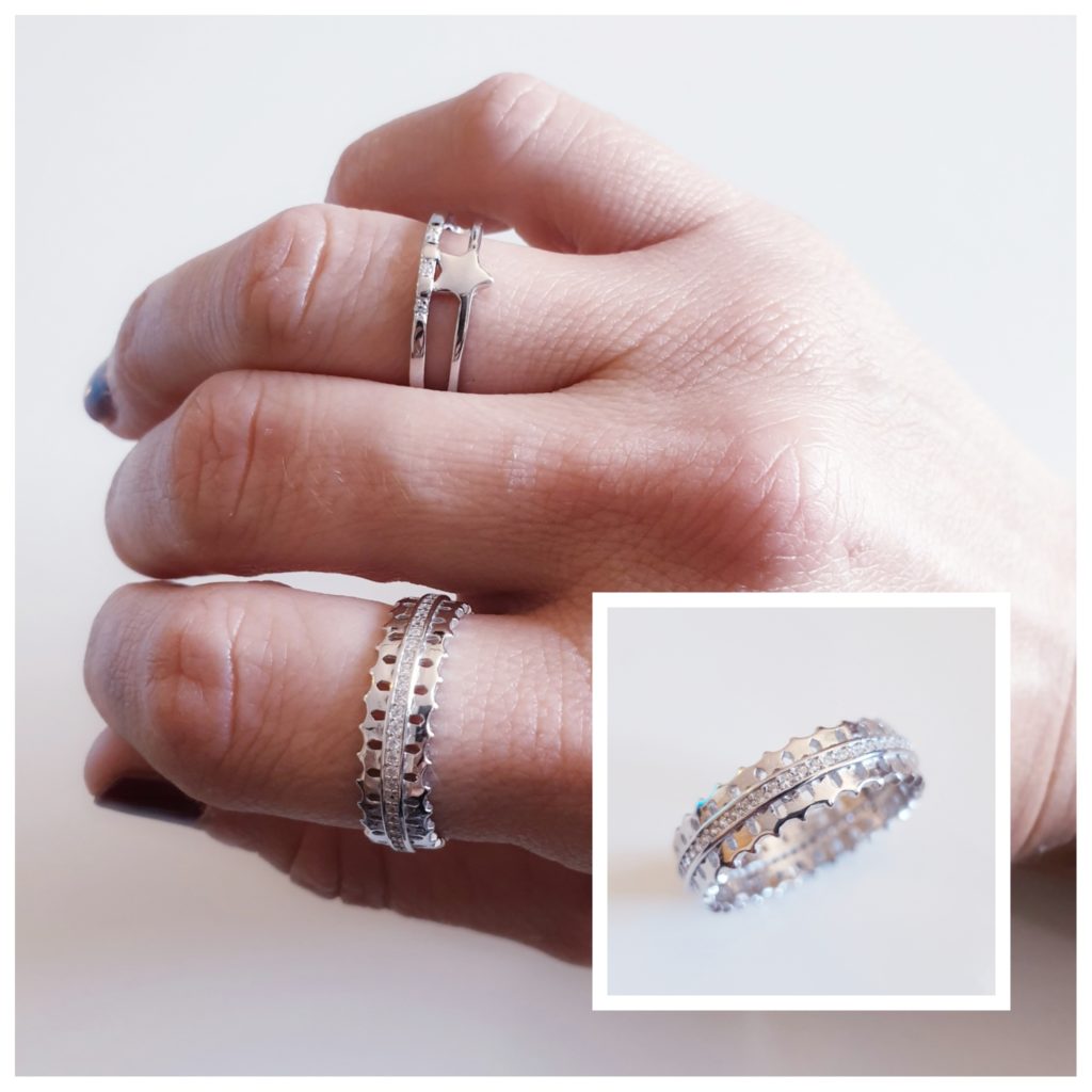 Anillo mini estrellas de plata de ley