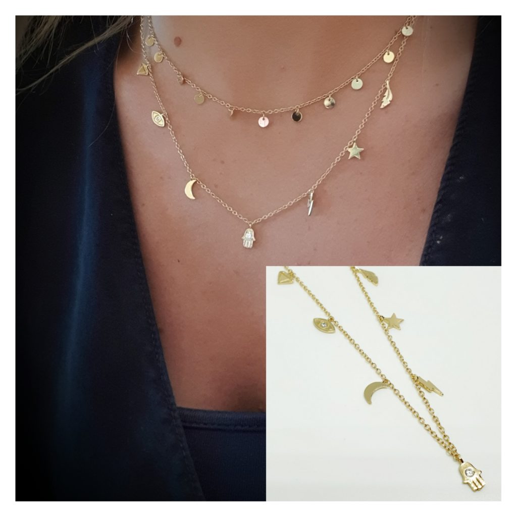 Collar fantasy oro de plata de ley
