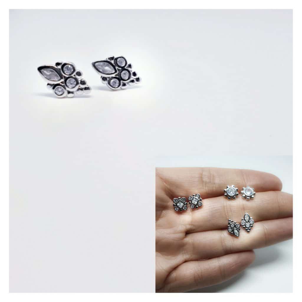 Pendientes Venecia de plata de ley