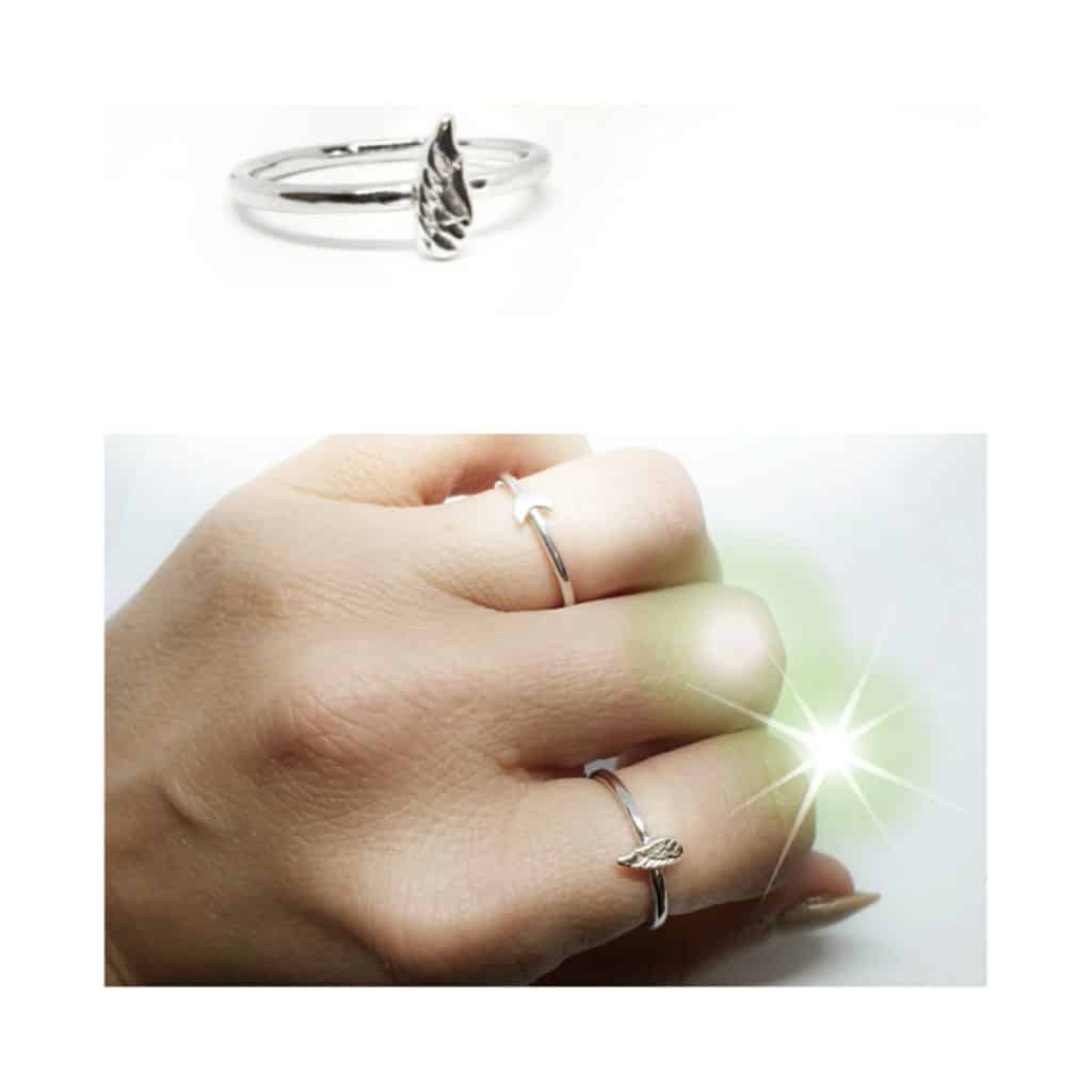 Anillo ala de plata de ley