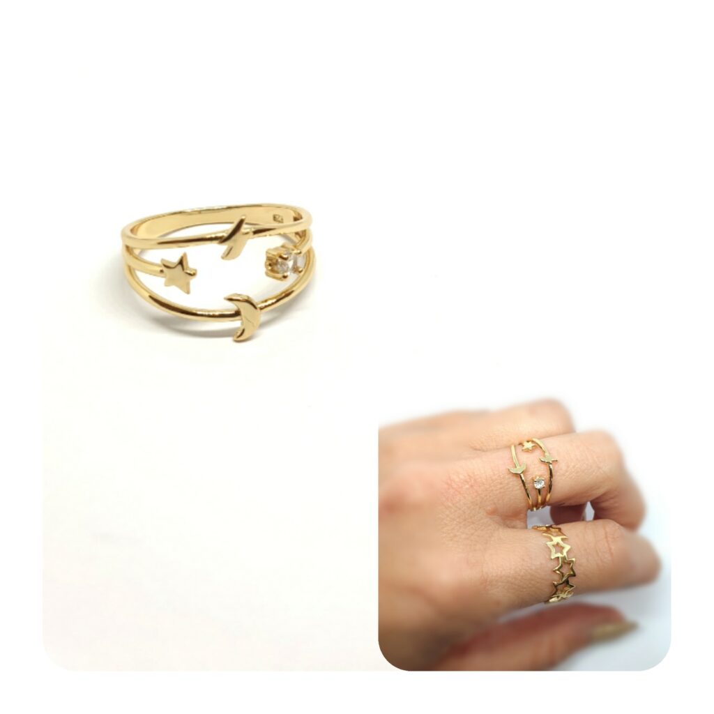 Anillo sky oro de plata de ley