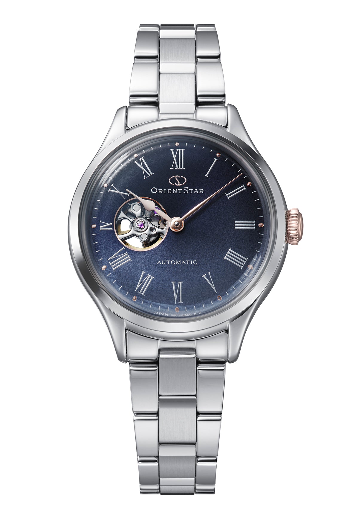Reloj Orient Star Keshiki Semi Skeleton de señora Automático RE-ND0022L00B, esfera azul