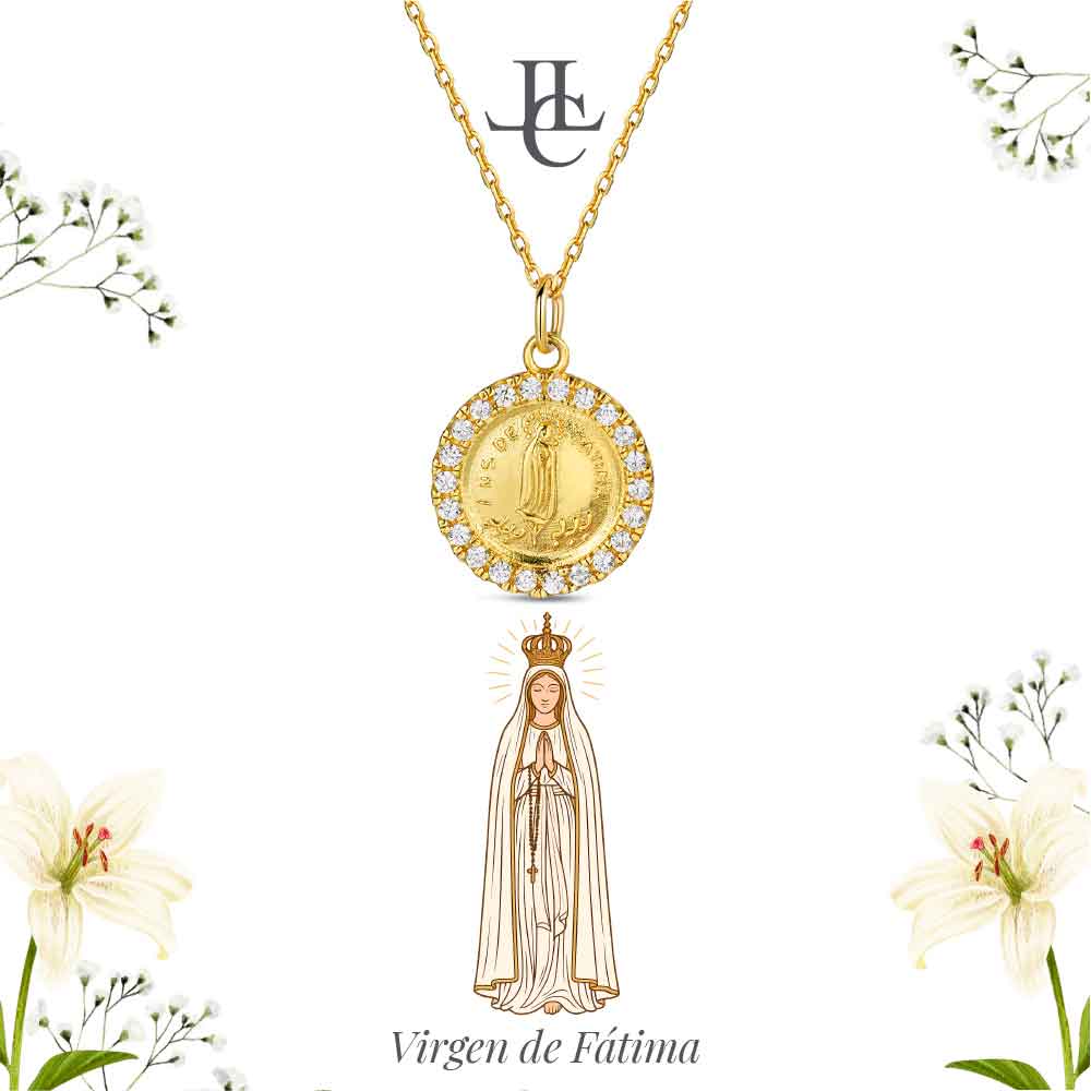 Colgante con cadena Milagrosa Chapado