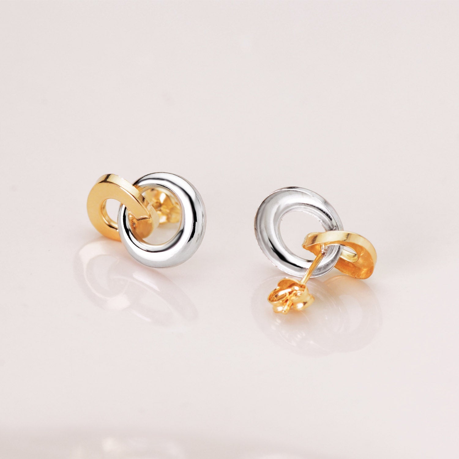 Pendientes bicolor