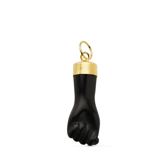 Colgante Higa Mano Negra 19 x 8 mm de oro amarillo 18K