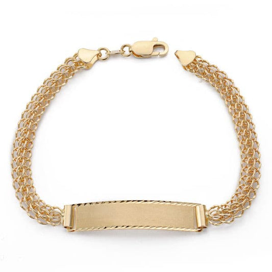 18K ESCLAVA CARAQUEÑA PRINCESA ORO AMARILLO 19CM