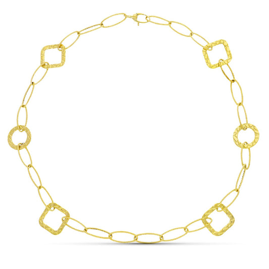 18K GARGANTILLA ORO AMARILLO ESLABONES PESO 9.75 GR 45CM