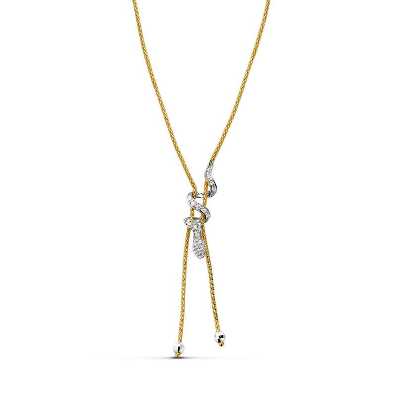 18K GARGANTILLA ORO BICOLOR SERPIENTE 45CM