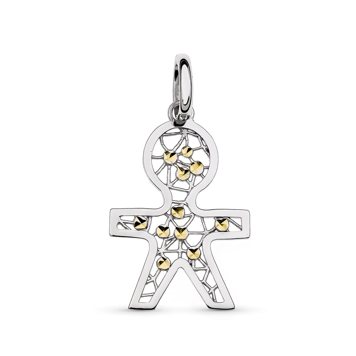 18K COLGANTE ORO BICOLOR NIÑO 29X19 MM