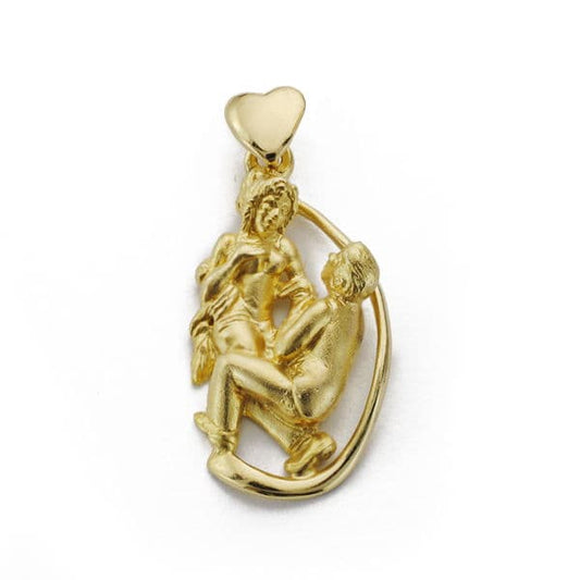 18K COLGANTE ORO AMARILLO PAREJA ENAMORADOS 25X13MM