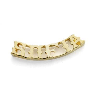 18K COLGANTE NOMBRE PERSONALIZADO ORO AMARILLO 5 LETRAS