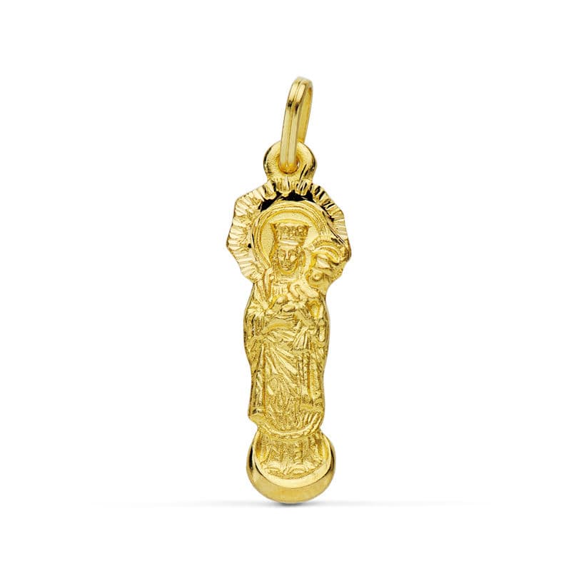 Medalla Silueta Virgen de la Almudena 28 x 9 mm de oro amarillo 18K
