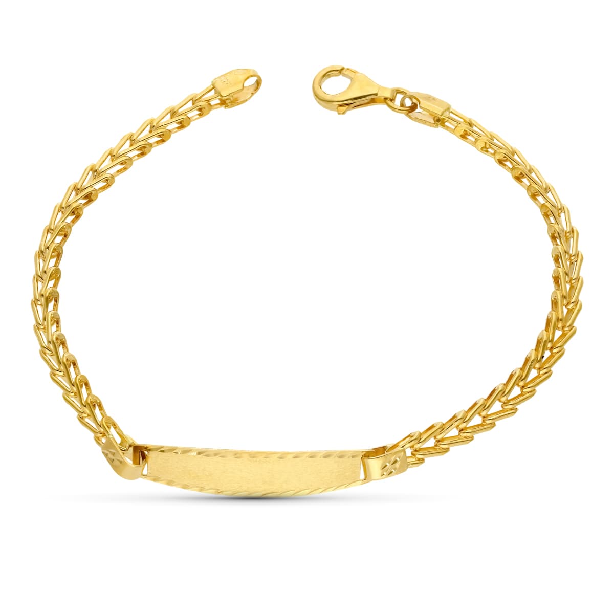 Esclava Espiga 18 cm de oro amarillo 18K