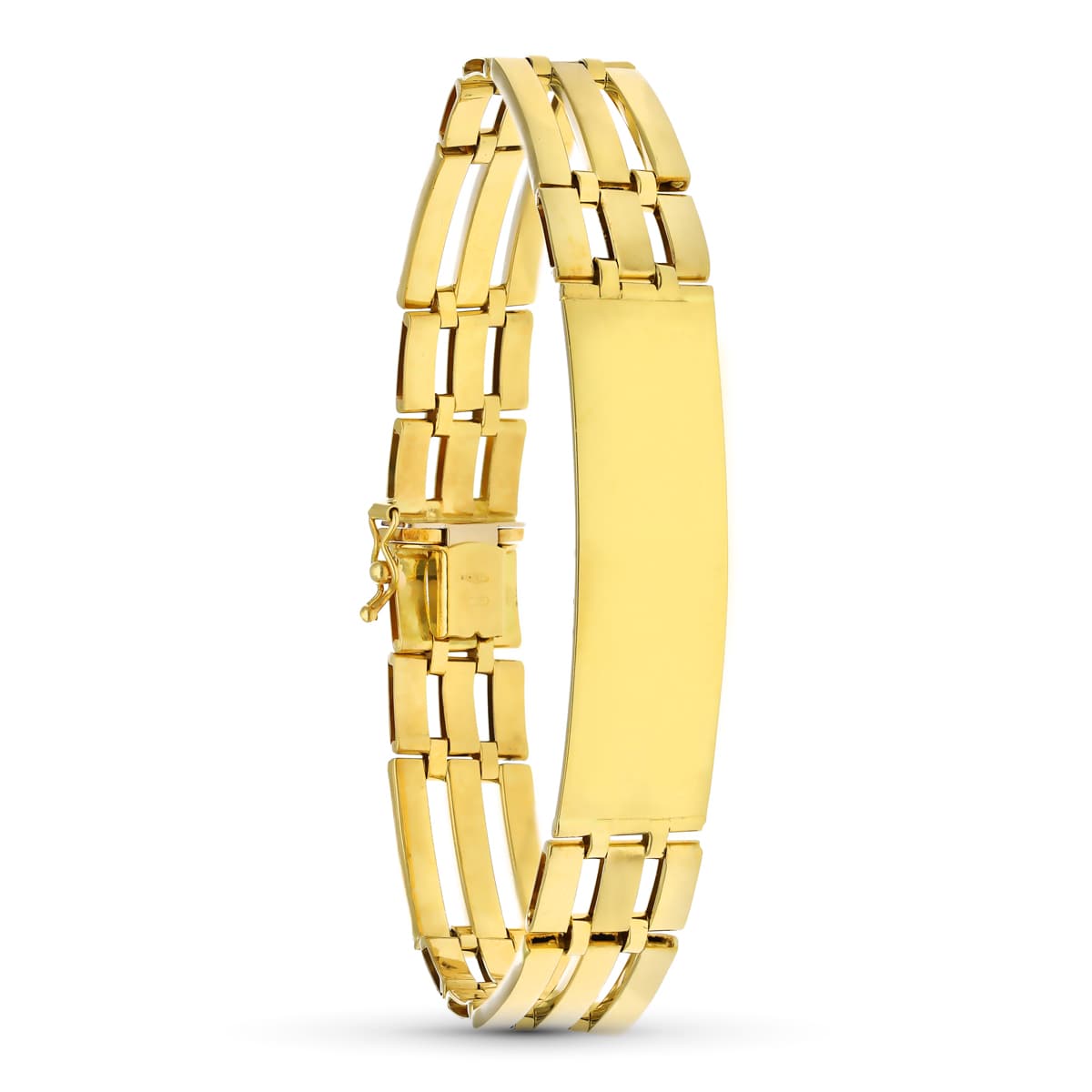 Esclava Hueca 21,5 cm 12 mm de oro amarillo 18K