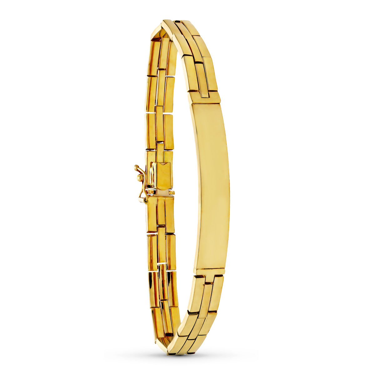 Pulsera Esclava Panther Caballero Longiutd 20 cm Ancho 6 mm de oro amarillo 18K