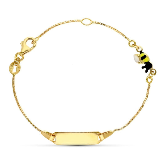Esclava Abeja Esmalte 16 cm de oro amarillo 18K