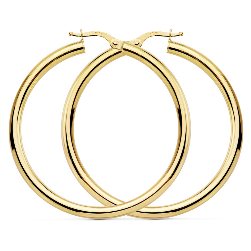 18K AROS REDONDOS HUECOS 41 X 3MM 4.00 GRS