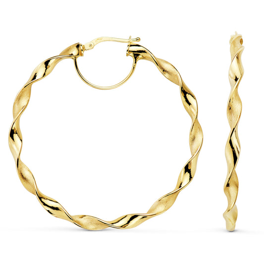 18K AROS MATE Y BRILLO 45 X 3 MM 3.75 GRS