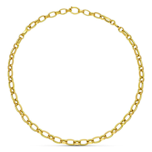 18K GARGANTILLA ORO AMARILLO ESLABONES OVALES 45CM