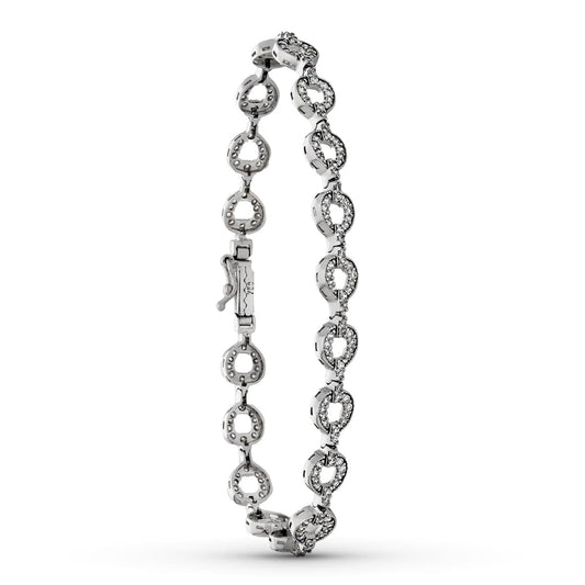 18K PULSERA ORO BLANCO CIRCONITAS