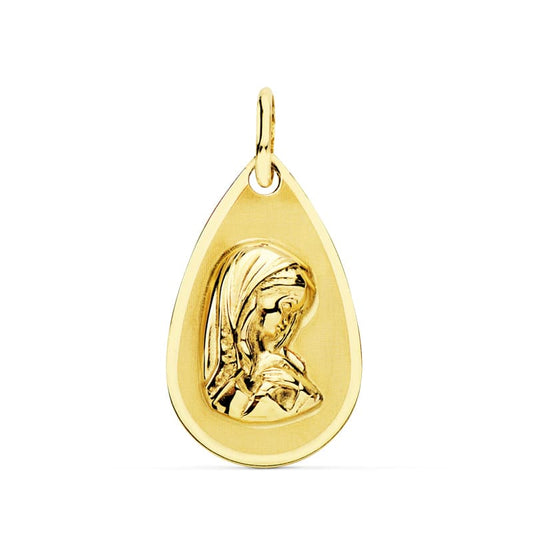 18K MEDALLA ORO AMARILLO VIRGEN NIÑA 19X11 MM
