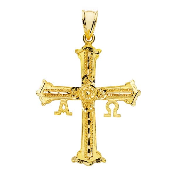 18K CRUZ DE COVADONGA ORO AMARILLO 39X30 MM