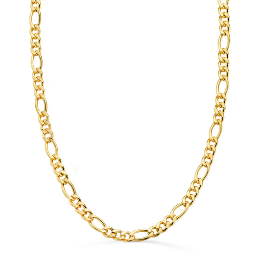 Cadena Hueca Eslabon Tipo Cartier Ancho 5,5 mm Largo 60 cm de oro amarillo 18K