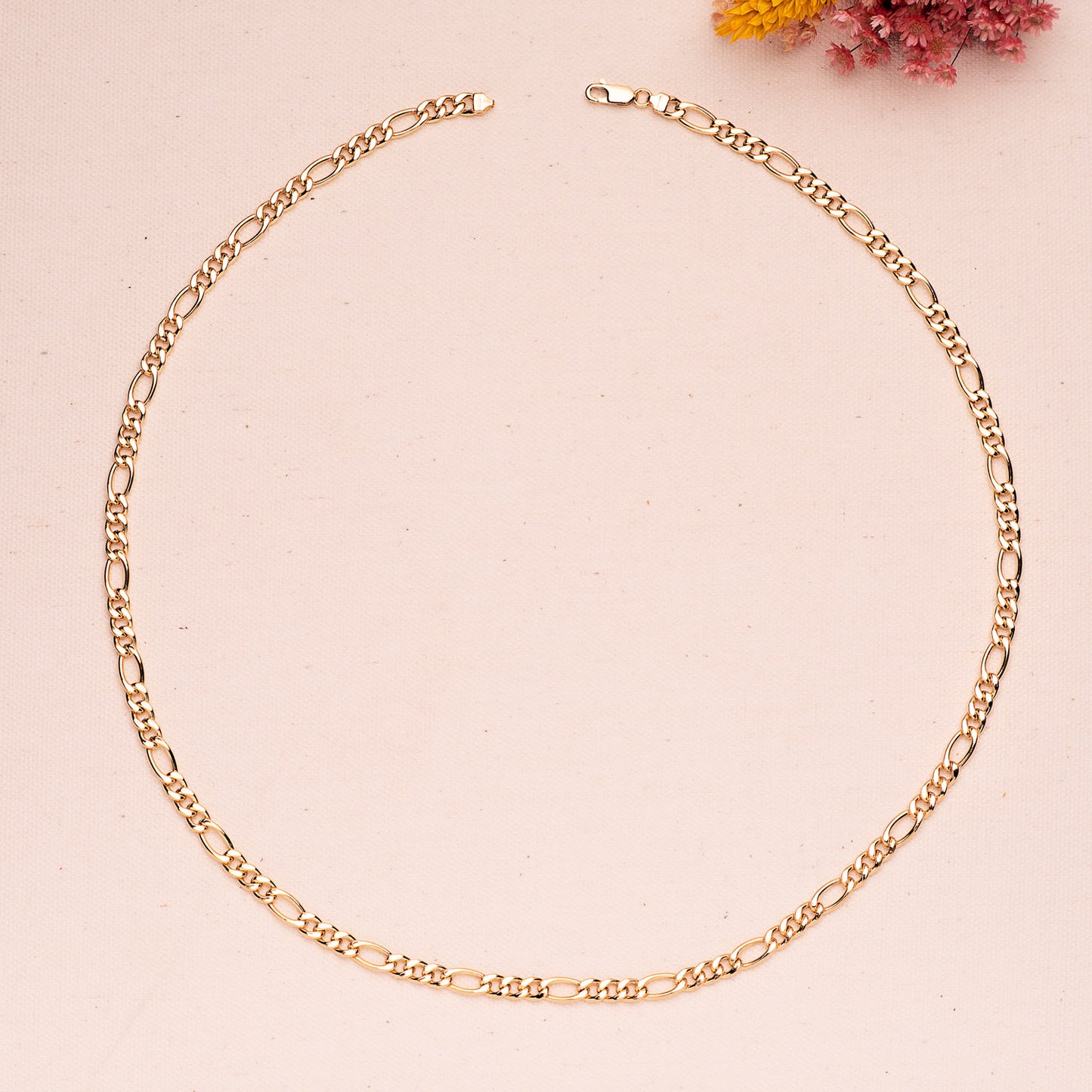 18K CADENA ORO AMARILLO HUECA ESLABON TIPO CARTIER ANCHO 5.5 MM LARGO 60CM