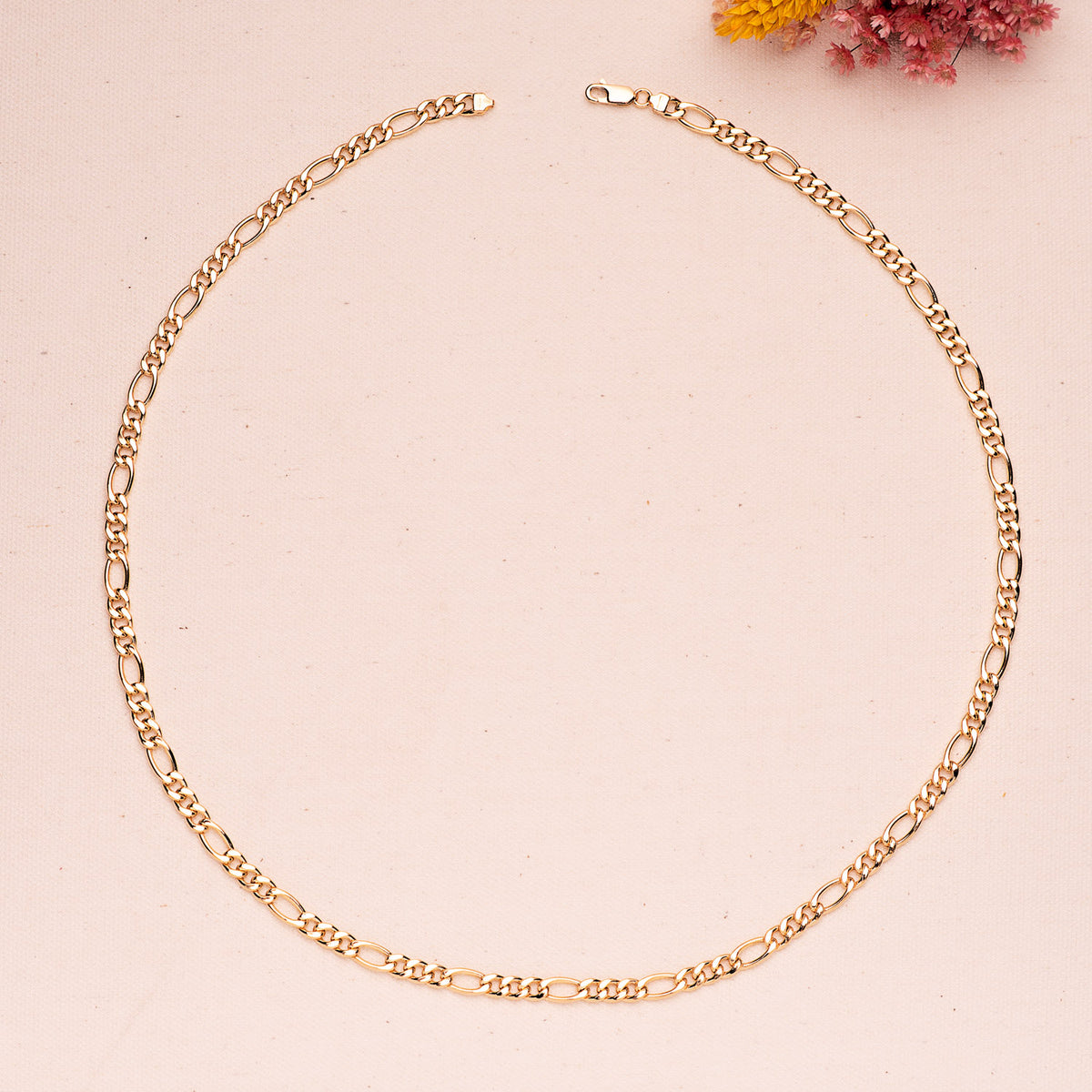 Cadena Hueca Eslabon Tipo Cartier Ancho 5,5 mm Largo 60 cm de oro amarillo 18K