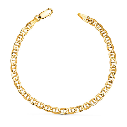 Pulsera Ancla Hueca Ancho: 4,2 mm Largo: 19 cm de oro amarillo 18K