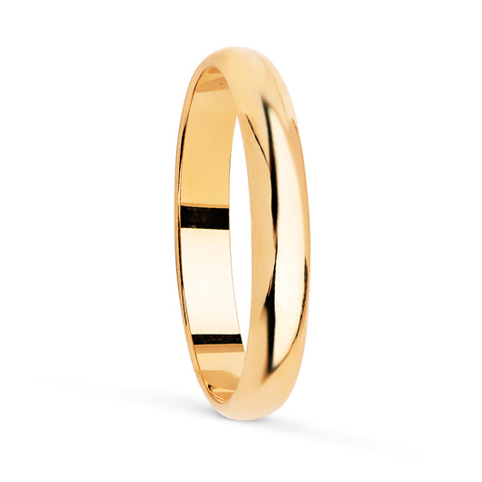 Alianza Lisa. Ancho: 3 mm. de oro amarillo 9K