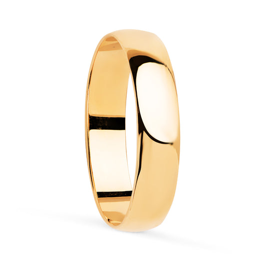 Alianza Lisa Brillo Ancho: 4 mm de oro amarillo 9K