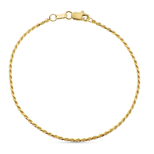Pulsera Cordon Salomonico Ancho 1,5 mm 19 cm de oro amarillo 18K