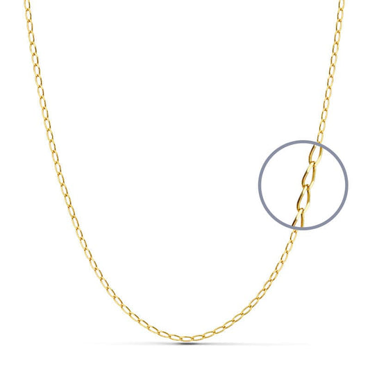 18K CADENA ORO AMARILLO MACIZA BILBAO 45CM 1.2 MM