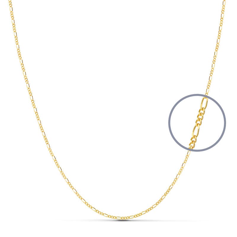 18K CADENA MACIZA CARTIER ORO AMARILLO 50CM 1 MM