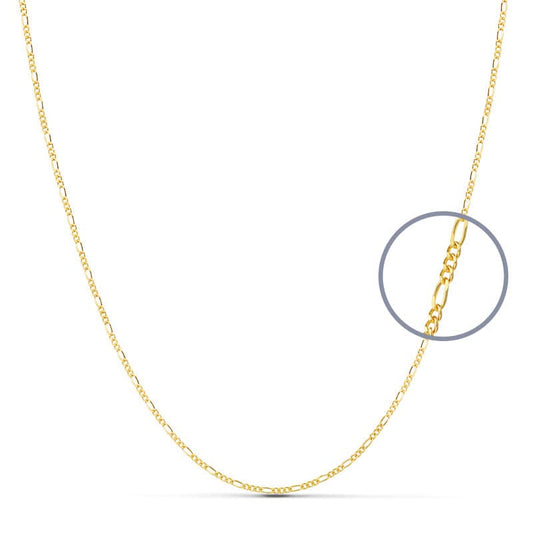 18K CADENA MACIZA CARTIER ORO AMARILLO 50CM 1 MM