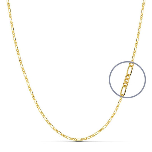 18K CADENA ORO AMARILLO MACIZA CARTIER 3X1 60CM 1.2 MM