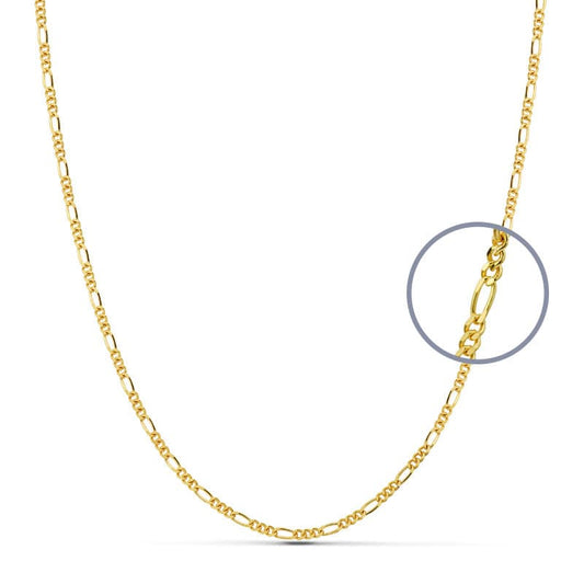 18K CADENA ORO AMARILLO MACIZA CARTIER 3X1 60CM 1.7 MM