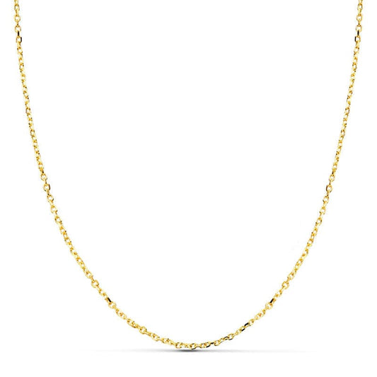 18K CADENA ORO AMARILLO MACIZA FORZADA 45CM ANCHO 1.2 MM