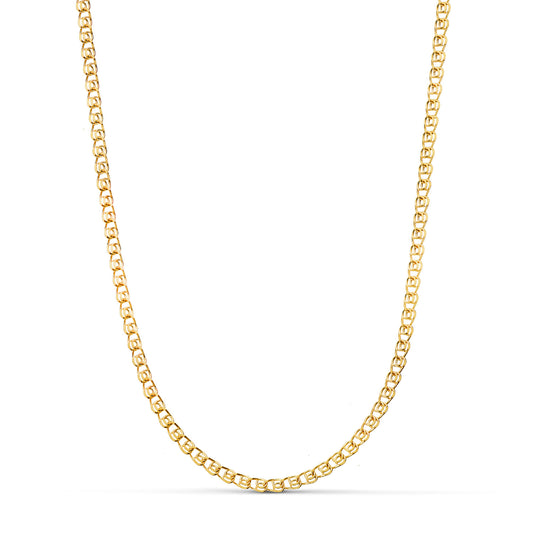 18K CADENA ORO AMARILLO TIPO LOVE ANCHO: 2,5 MM. LARGO: 40 CM