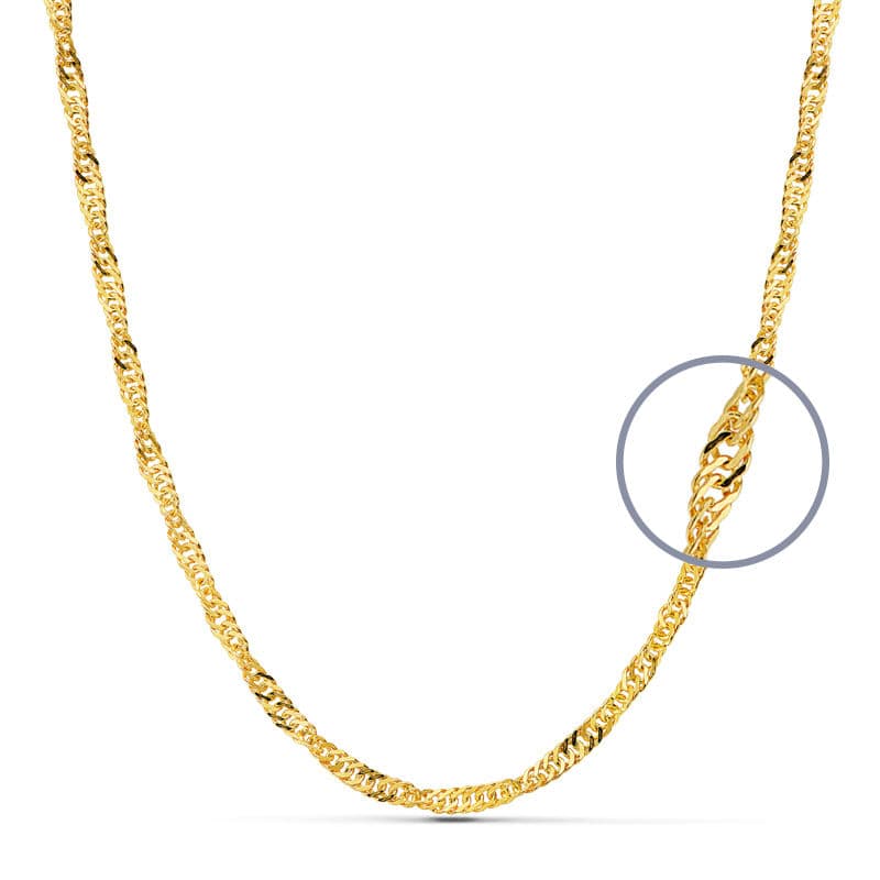 Cadena Singapur 45 cm 3 mm 18K