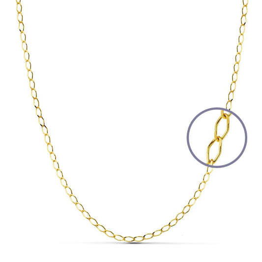 Cadena Maciza Rombo 35 cm 1,75 mm de oro amarillo 18K