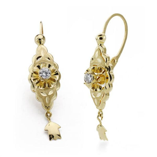 18K PENDIENTES CIGARRON 28X8 MM