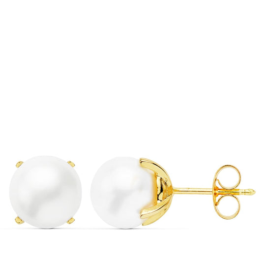Pendientes Perla Cultivadas 8-8,5 mm de oro amarillo 18K